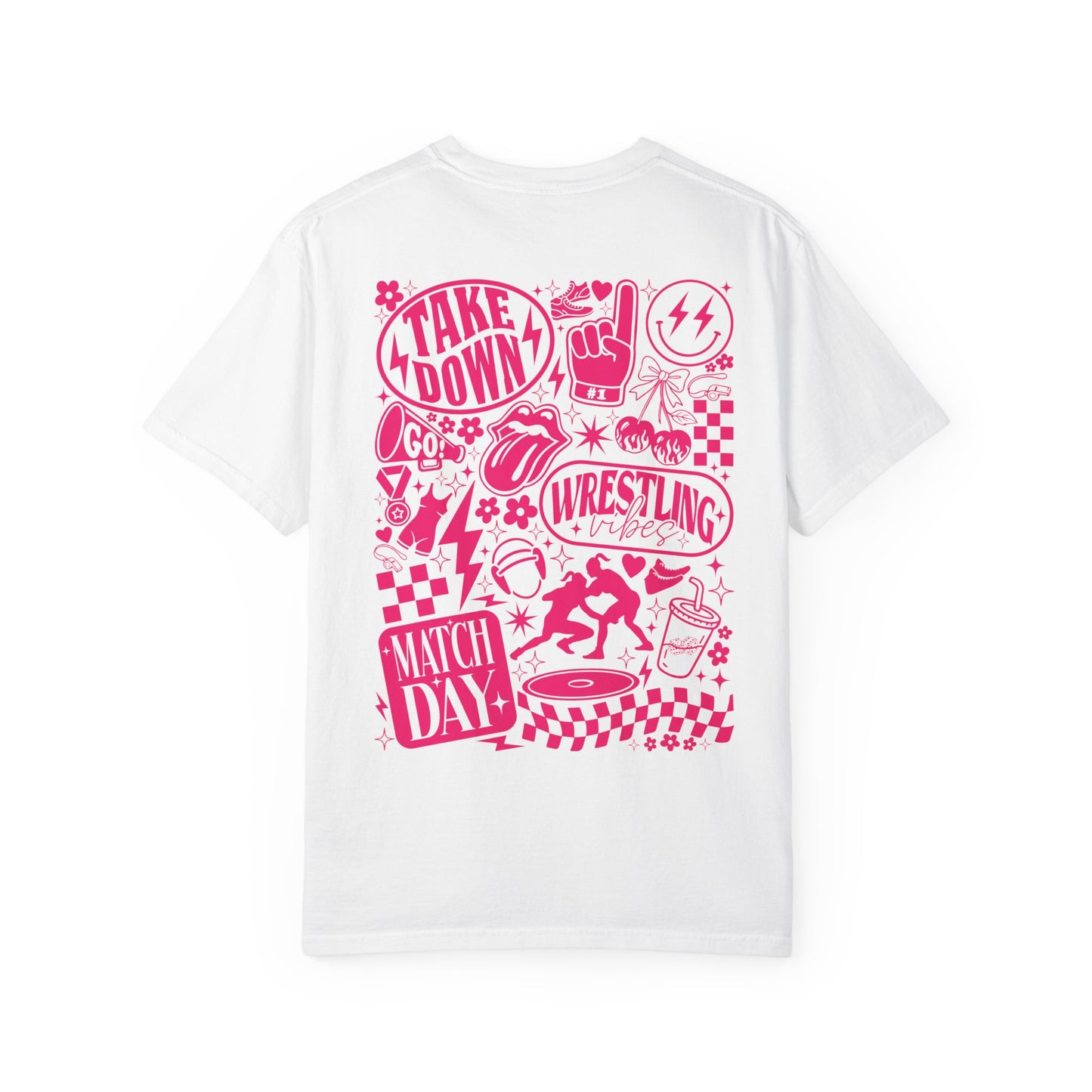Wrestling Match Day T-Shirt — Retro Doodle Back Print