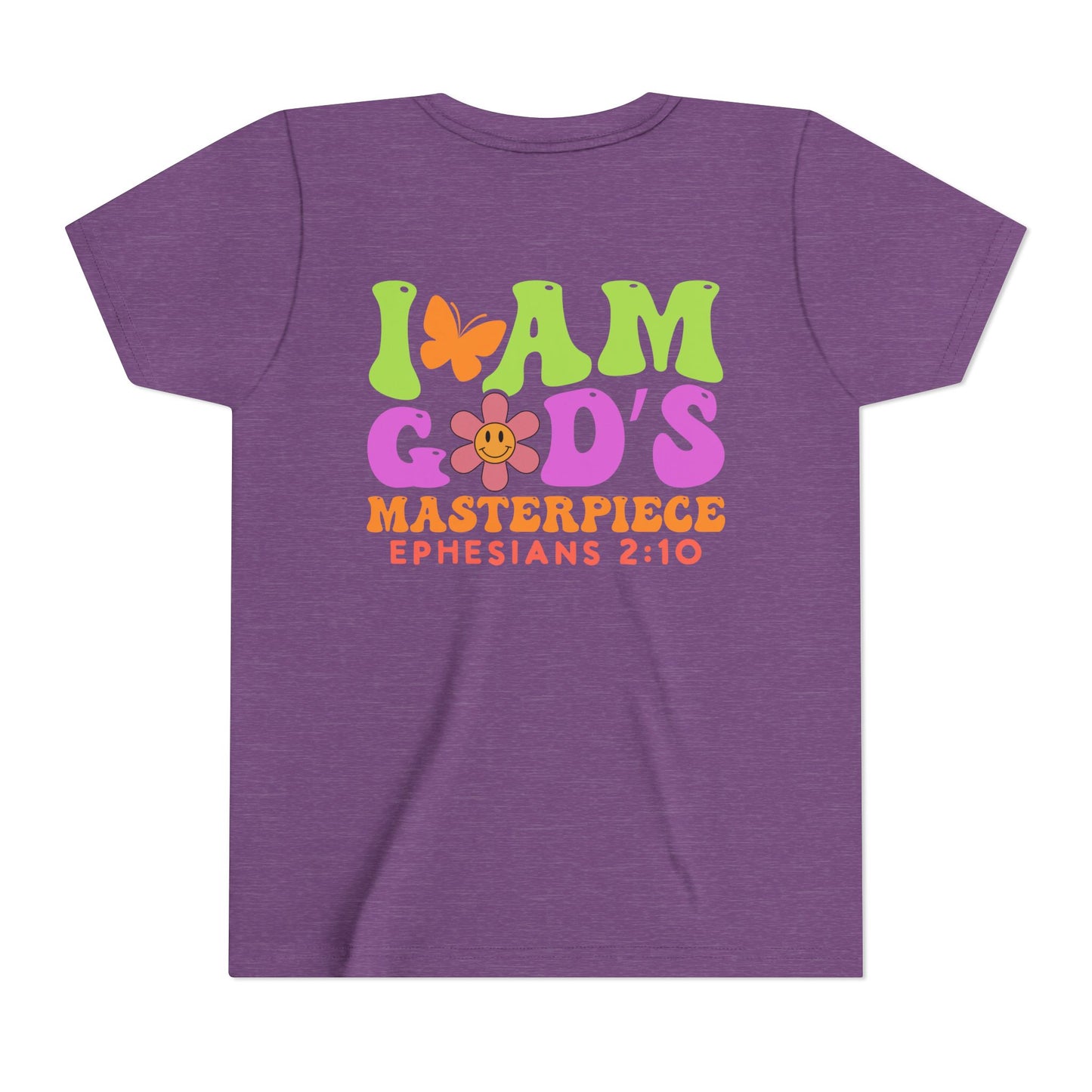 I Am God's Masterpiece Youth T‑Shirt — ColorfulKids Tee (Ephesians 2:10)