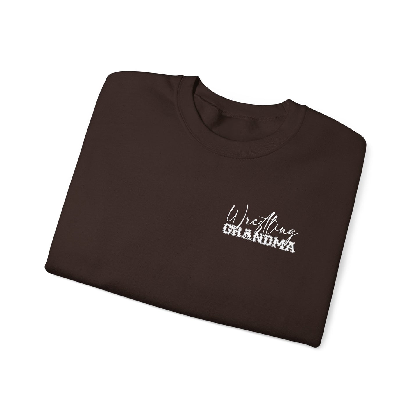 Wrestling Grandma Crewneck Sweatshirt — Cozy Back-Print Grandma Wrestling Shirt