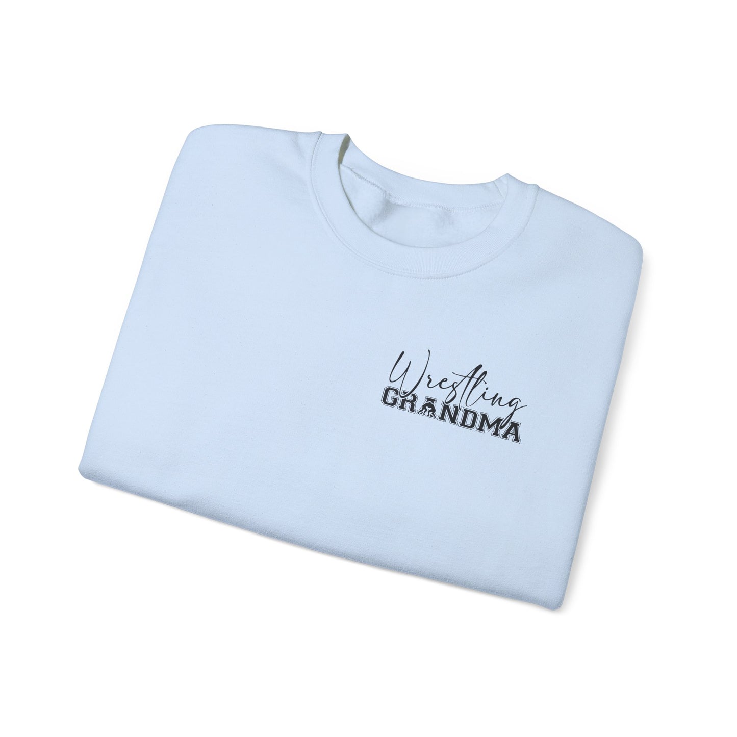 Wrestling Grandma Sweatshirt — Vertical Back Logo Crewneck