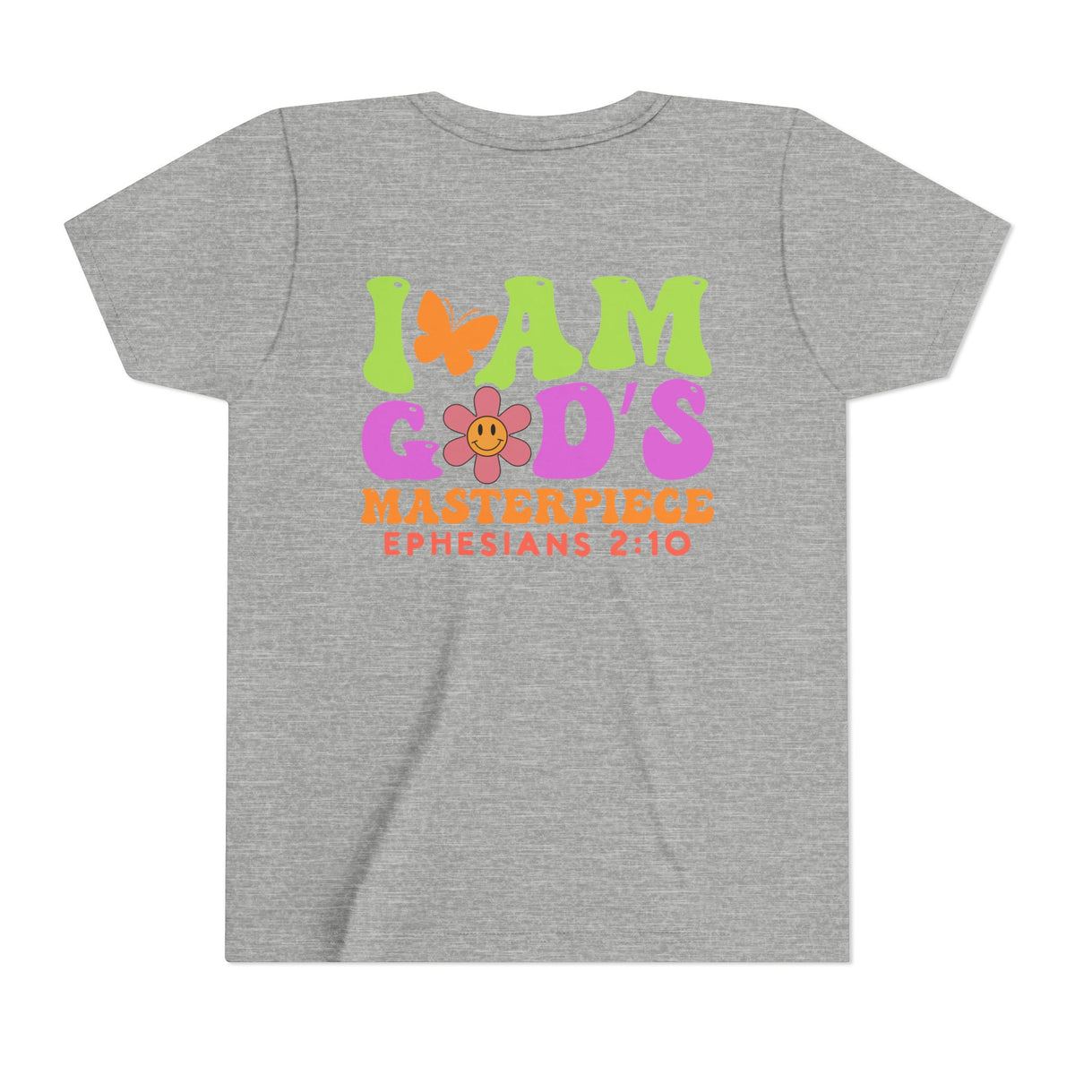 I Am God's Masterpiece Youth T‑Shirt — ColorfulKids Tee (Ephesians 2:10)