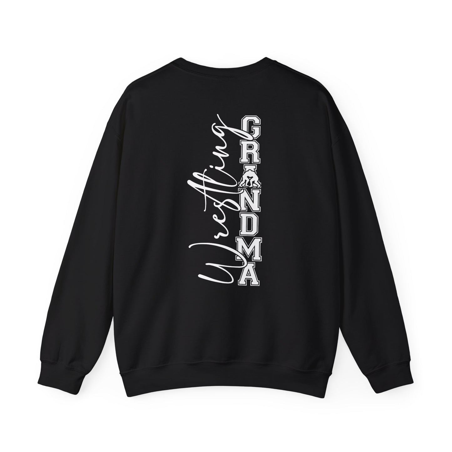 Wrestling Grandma Crewneck Sweatshirt — Cozy Back-Print Grandma Wrestling Shirt