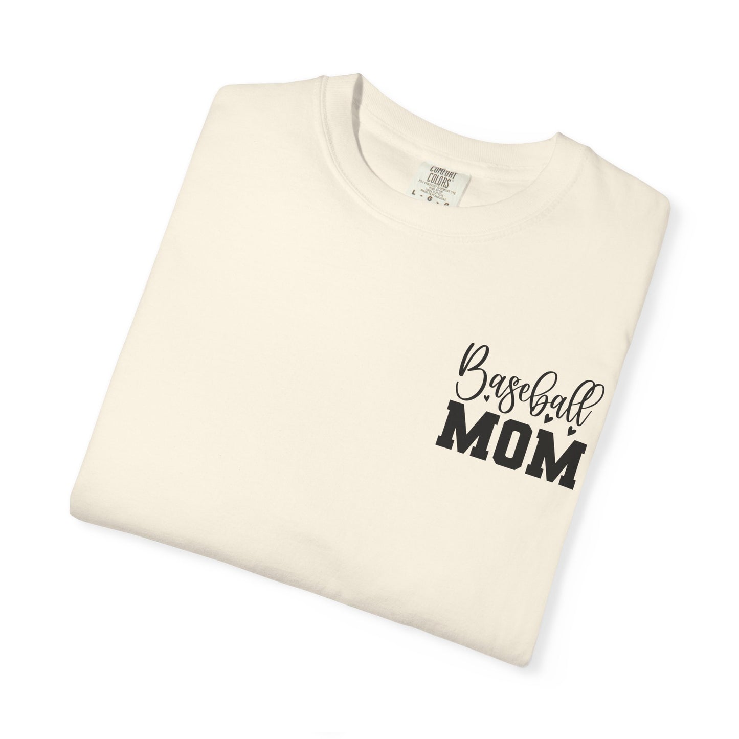 Baseball Mom T-Shirt — "Livin' That Baseball Mom Life" Back Print