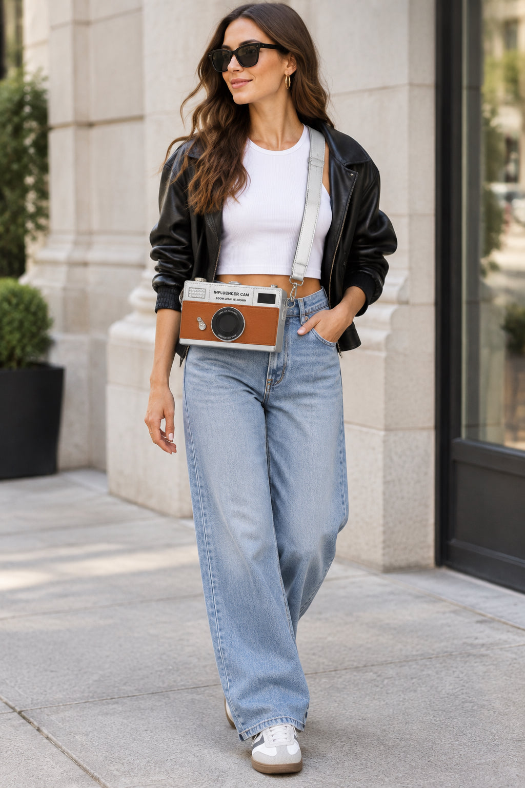 Faux Leather Camera Bag